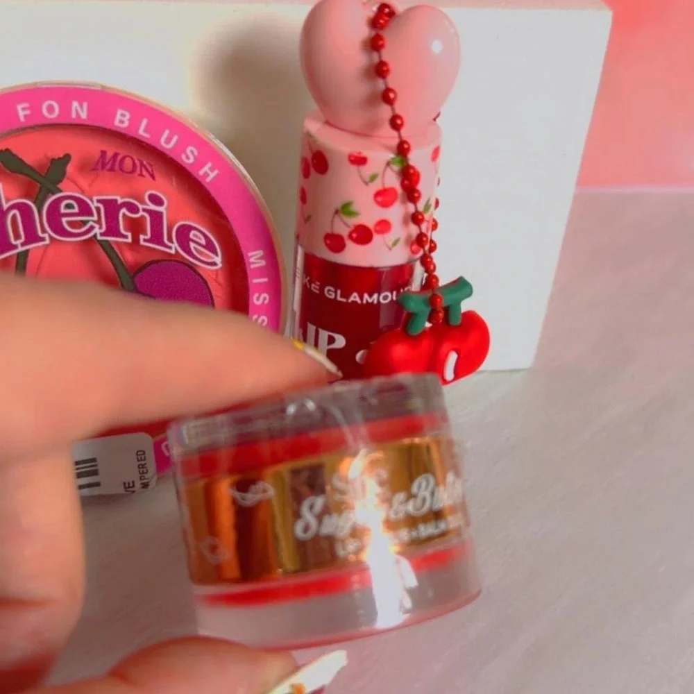 Y2K CHERRY‎ GIRL COQUETTE MAKEUP BUNDLE 🍒✨#7 PINK